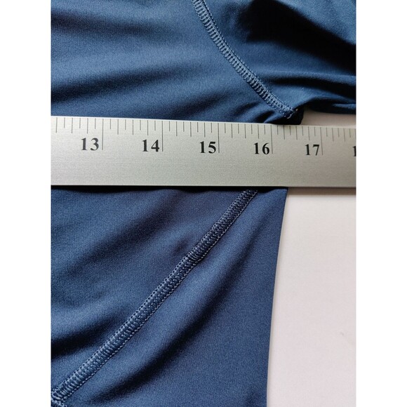Athleta Fastest Track Womens Med Navy Blue Long Sleeve Activewear Athletic Shirt - Picture 7 of 9